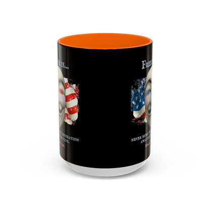 Ronald Reagan Freedom Vendetta Black Accent Mug by theGreenDragonTavern.shop