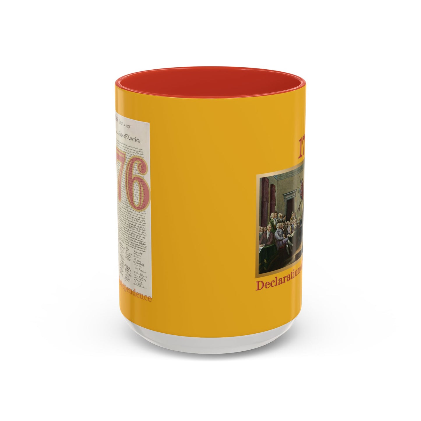 Declaration of Independence Yellow Accent Mug by theGreenDragonTavern.shop