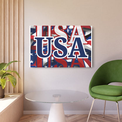 USA! USA! USA Blue Center Metal Art Sign by theGreenDragonTavern.shop