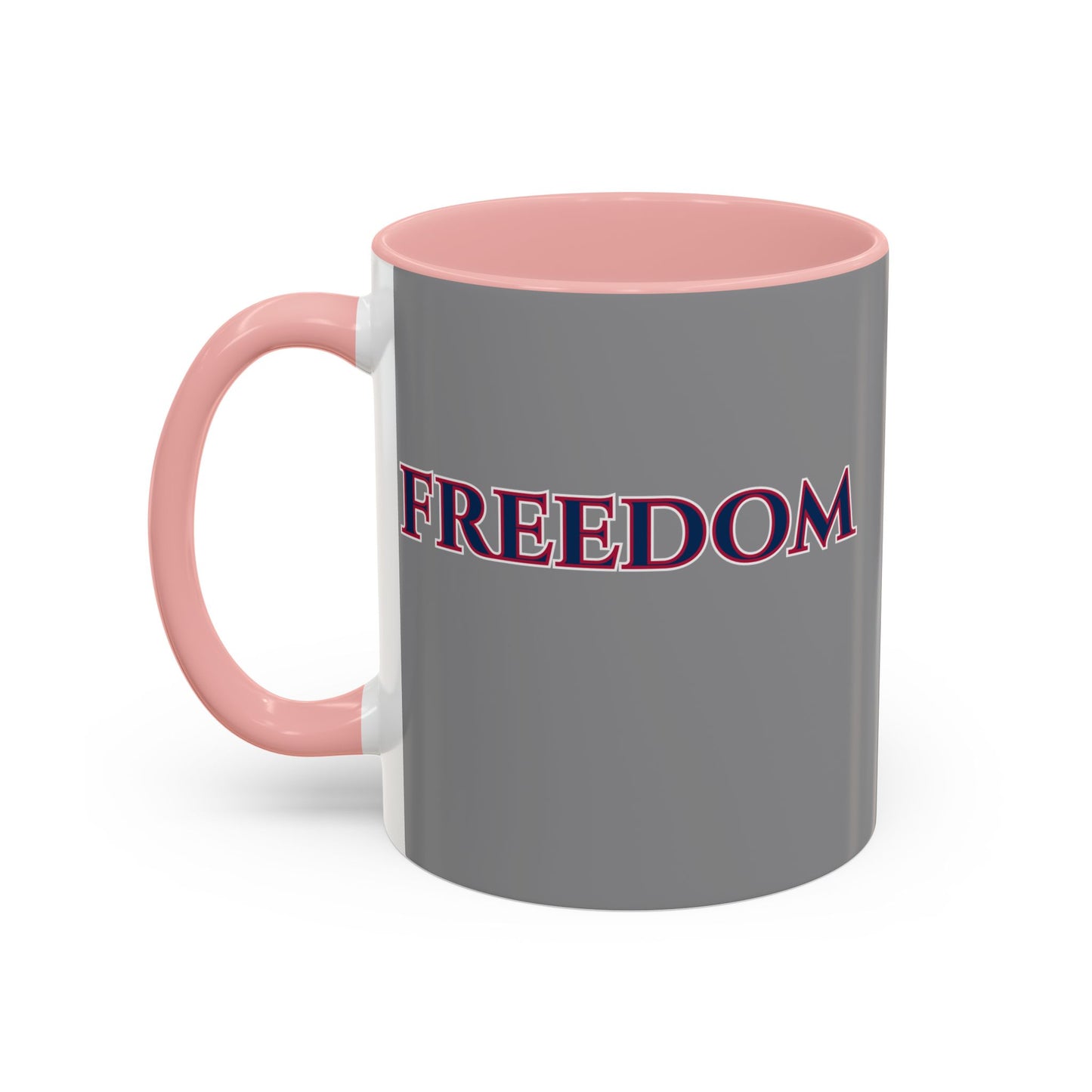 Freedom, Grey Accent Mug by theGreenDragonTavern.shop