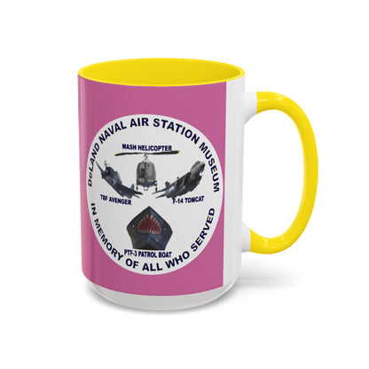 DNASM 2-sided, Founding & Student Art w/WhiteBG Pink Accent Mug by theGreenDragonTavern.shop