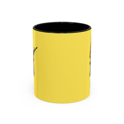 Hula Girl Packin' Heat Pineapple Accent Mug by theGreenDragonTavern.shop