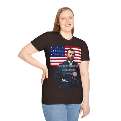 "Traitors and Patriots" Ulysses Grant Dark colors Unisex T-Shirt by theGreenDragonTavern.shop
