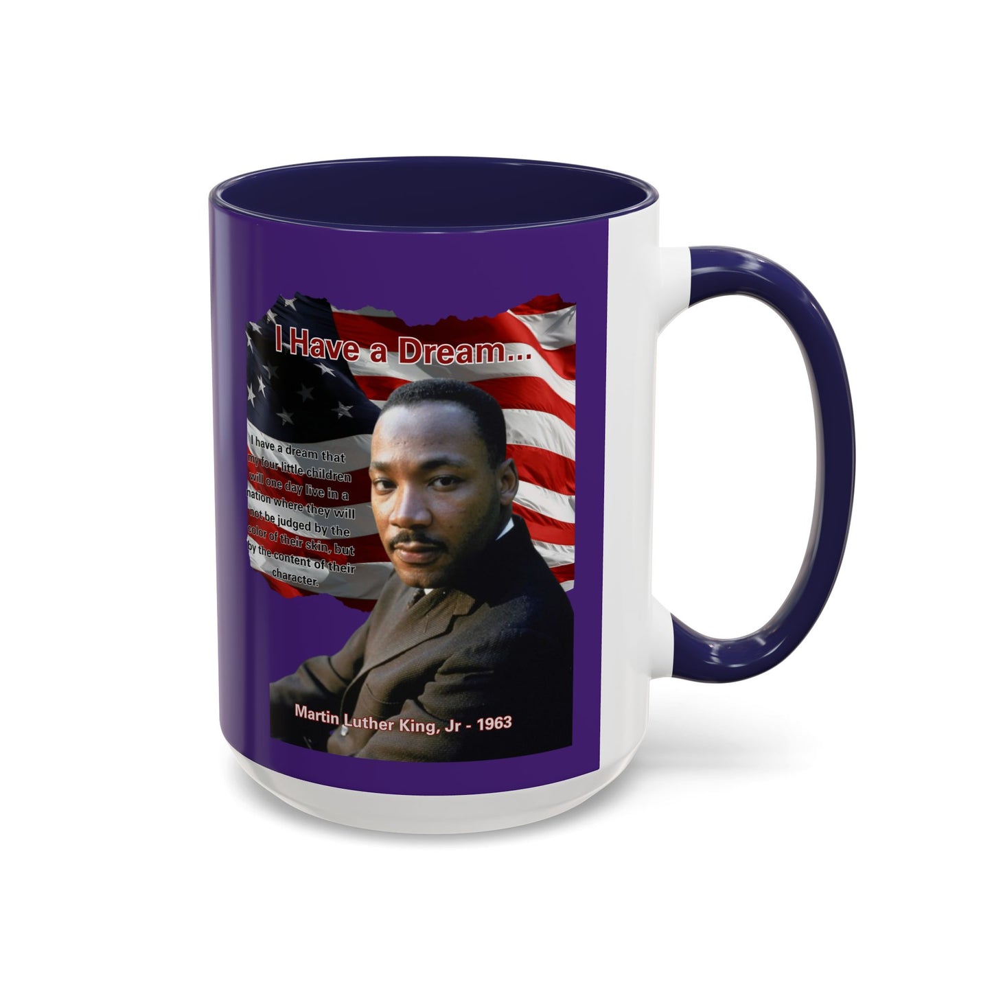 "I Have a Dream" MLKJr Purple Accent Mug by theGreenDragonTavern.shop