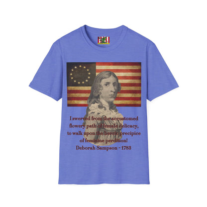 Deborah Sampson, America's Mulan Light colors Unisex T-Shirt by theGreenDragonTavern.shop