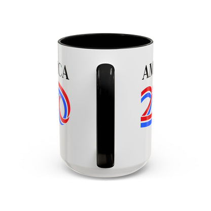 America 250 White Accent Mug by theGreenDragonTavern.shop