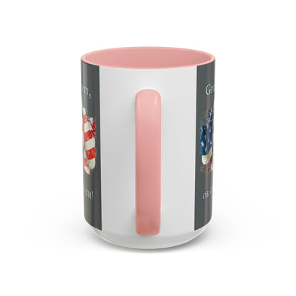 Vendetta, "Give me liberty, or give me death!" Grey Accent Mug by theGreenDragonTavern.shop