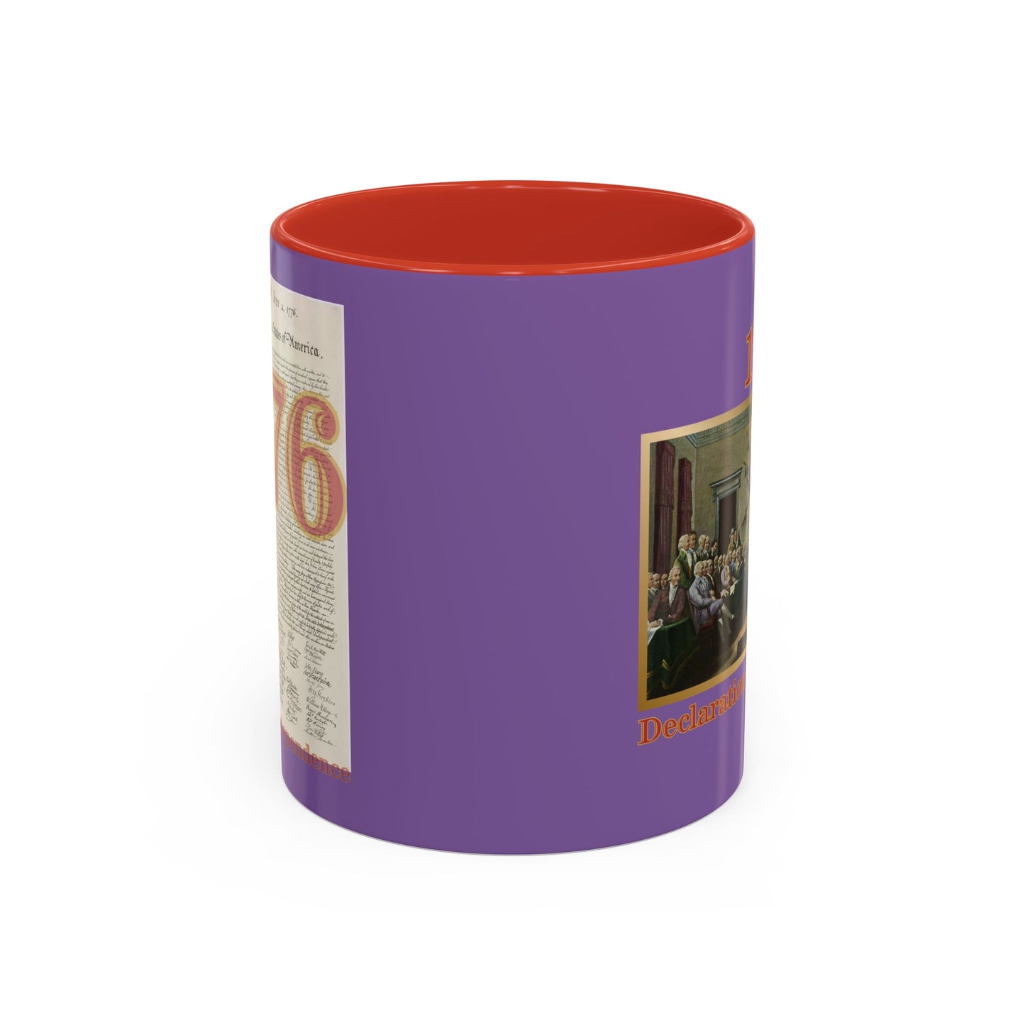Declaration of Independence Light Purple Accent Mug by theGreenDragonTavern.shop