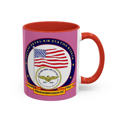 DeLand Naval Air Station Museum Pink Accent Mug by theGreenDragonTavern.shop
