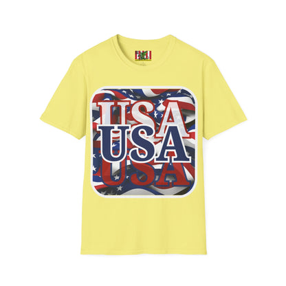 Red White and BLUE USA Patriot Light colors Unisex T-Shirt by theGreenDragonTavern.shop
