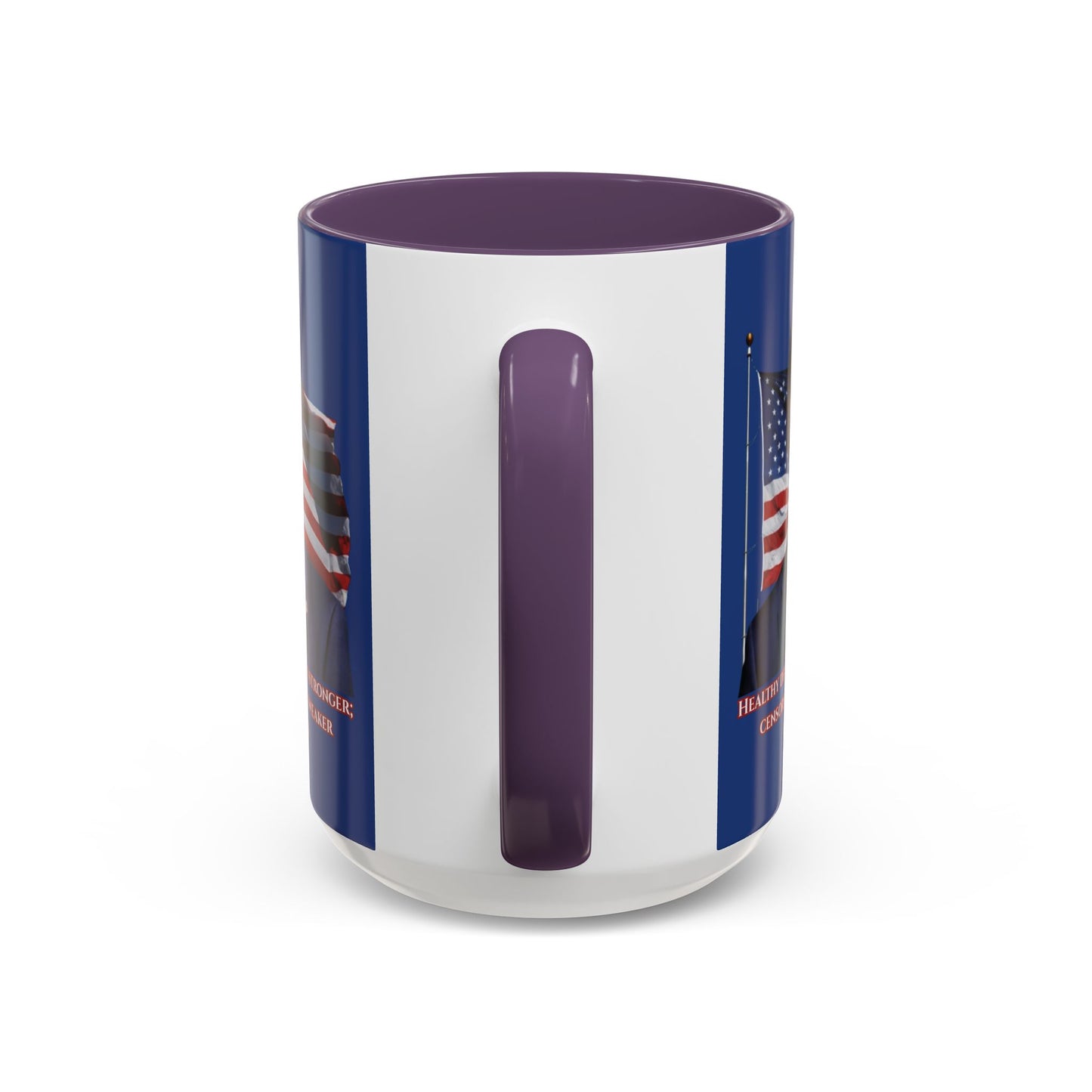 Charlie Kirk, Healthy Debate Blue Accent Mug by theGreenDragonTavern.shop