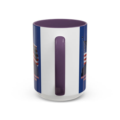 Charlie Kirk, Healthy Debate Blue Accent Mug by theGreenDragonTavern.shop