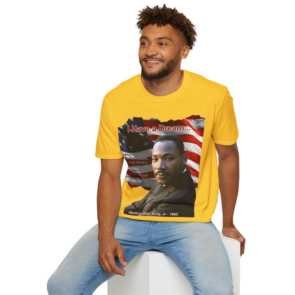 "I Have a Dream" MLKJr Light colors Unisex T-Shirt by theGreenDragonTavern.shop