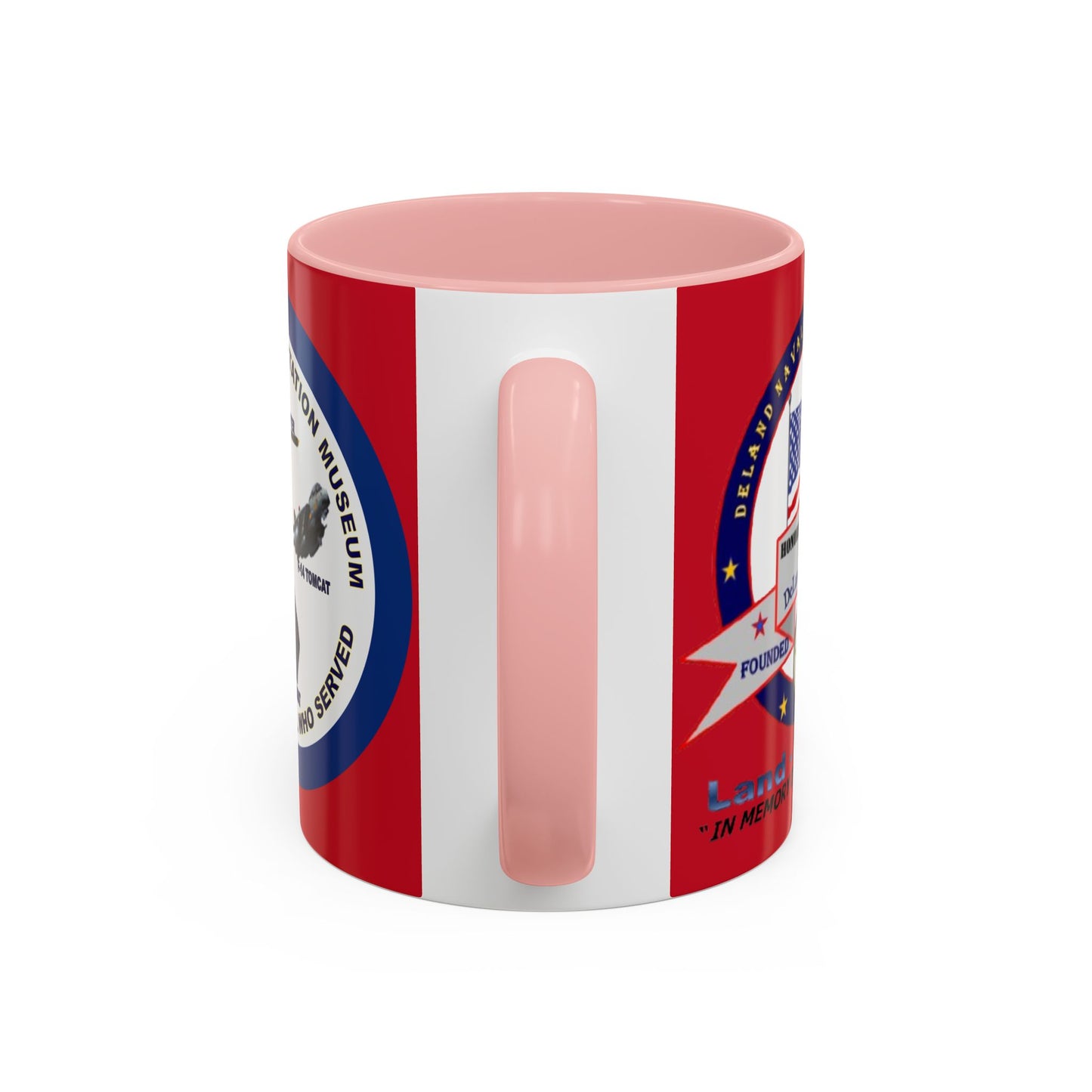 DNASM 2-sided, Founding & Student Art w/Navy Ring Red Accent Mug by theGreenDragonTavern.shop