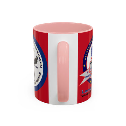 DNASM 2-sided, Founding & Student Art w/Navy Ring Red Accent Mug by theGreenDragonTavern.shop