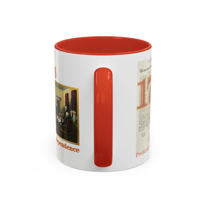 Declaration of Independence White Accent Mug by theGreenDragonTavern.shop