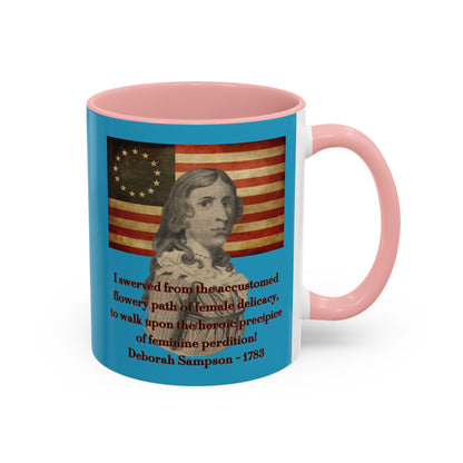 Deborah Sampson, America's Mulan Turquoise Accent Mug by theGreenDragonTavern.shop