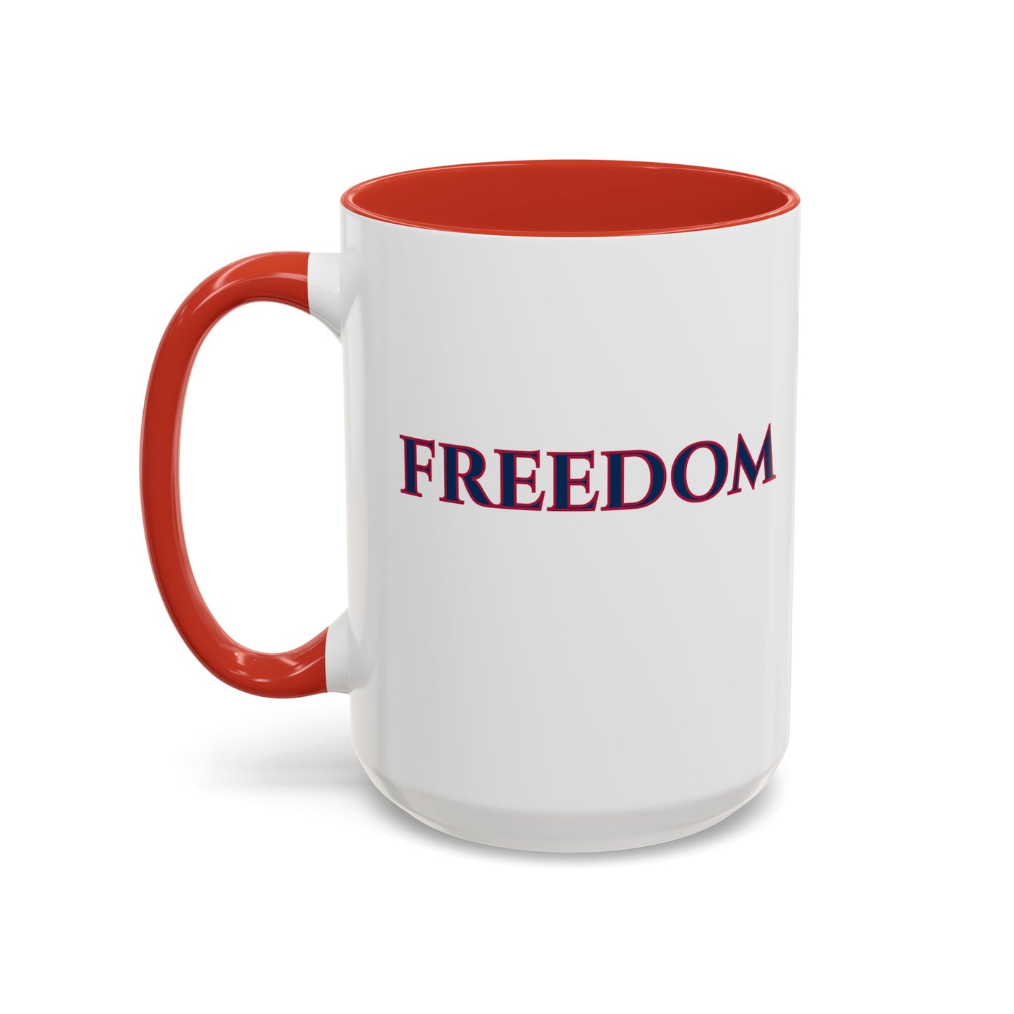 Freedom, White Accent Mug by theGreenDragonTavern.shop