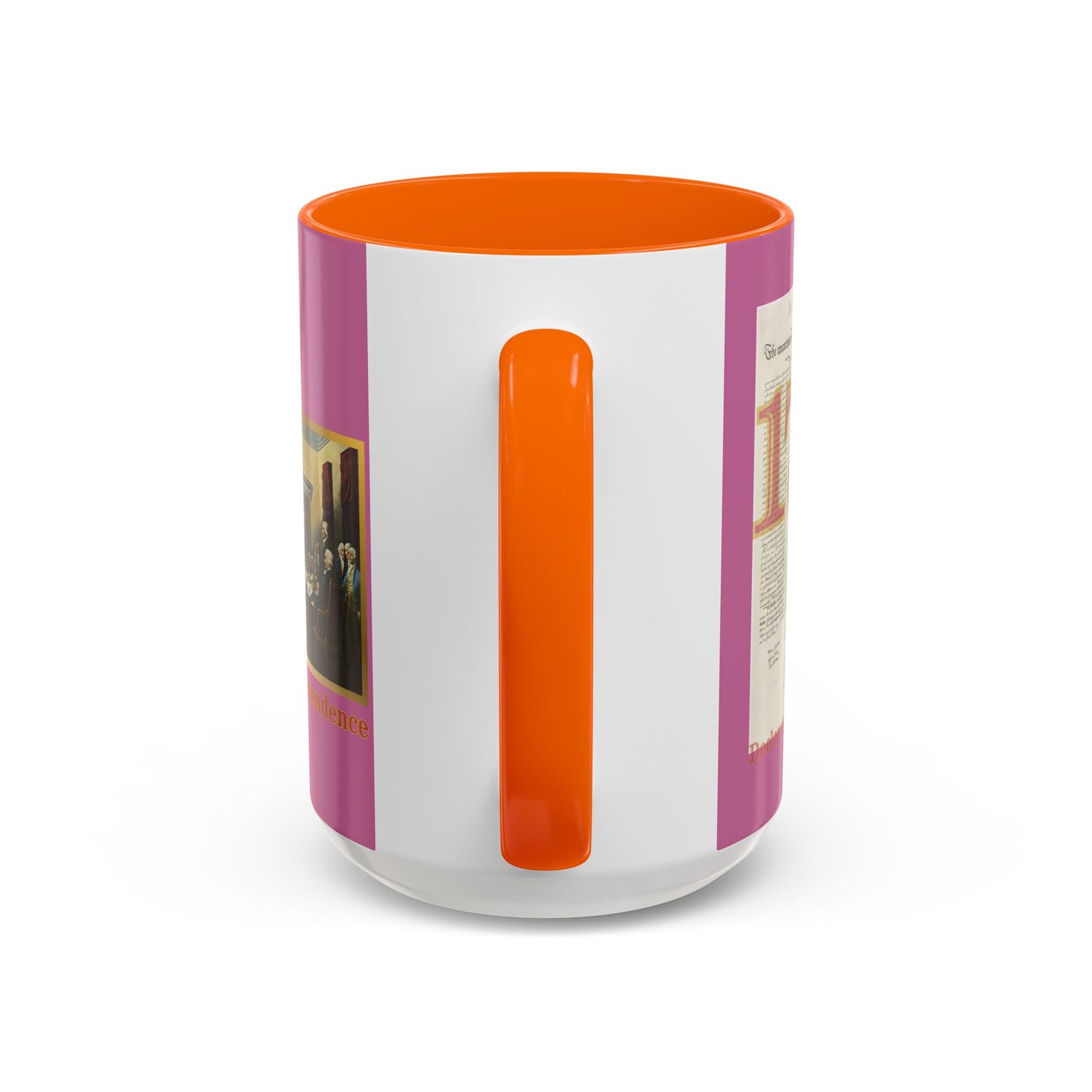 Declaration of Independence Pink Accent Mug by theGreenDragonTavern.shop