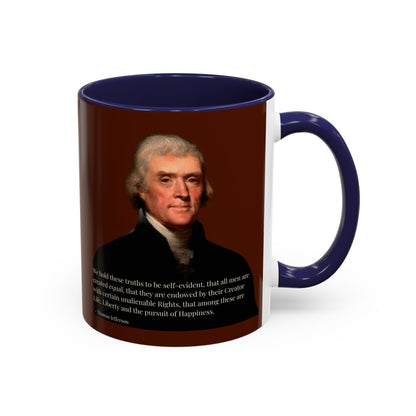 We hold these truths to be self-evident Brown Accent Mug by theGreenDragonTavern.shop