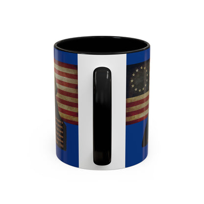 Washington's Earnest Prayer Dark Blue Accent Mug by theGreenDragonTavern.shop