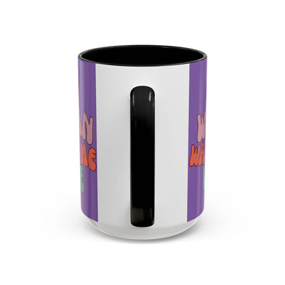 I Am Woman Watch Me Vote Light Purple Accent Mug by theGreenDragonTavern.shop