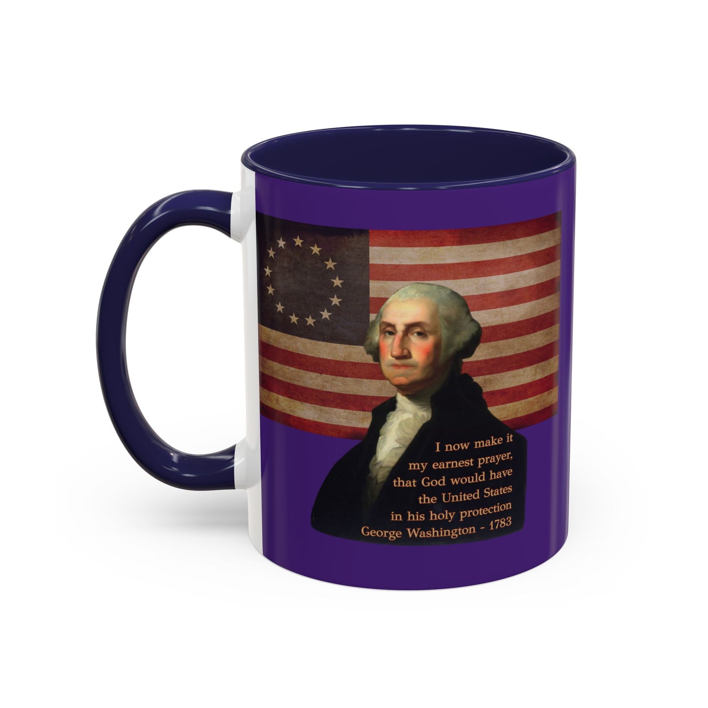 Washington's Earnest Prayer Purple Accent Mug by theGreenDragonTavern.shop