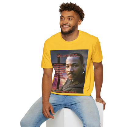 Use Me God, MLK Jr Light colors Unisex T-Shirt by theGreenDragonTavern.shop