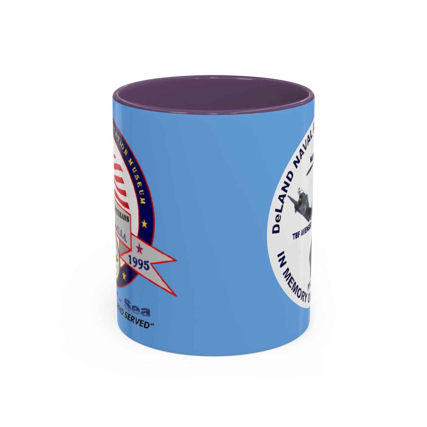 DNASM 2-sided, Founding & Student Art w/WhiteBG Light Blue Accent Mug by theGreenDragonTavern.shop