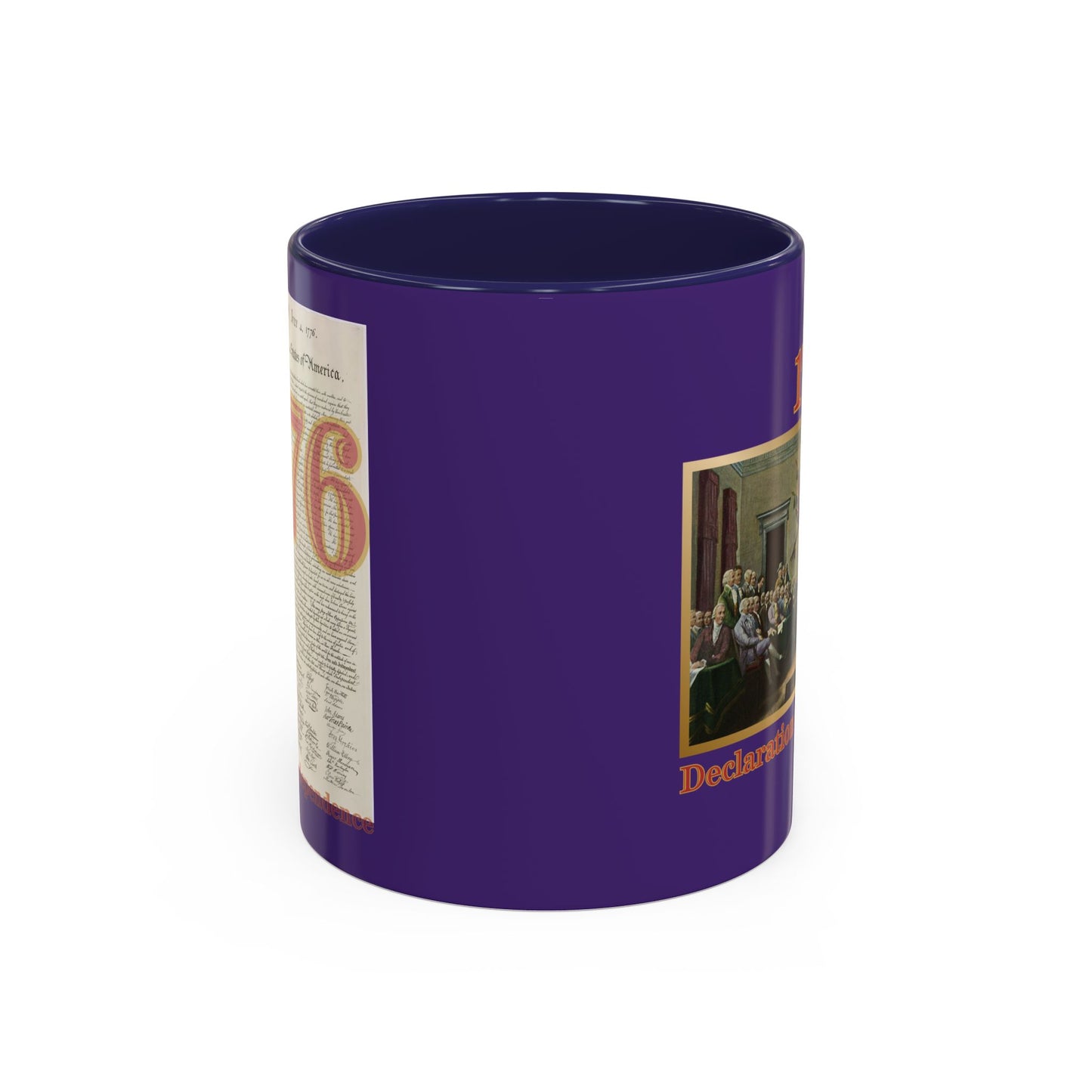 Declaration of Independence Dark Purple Accent Mug by theGreenDragonTavern.shop