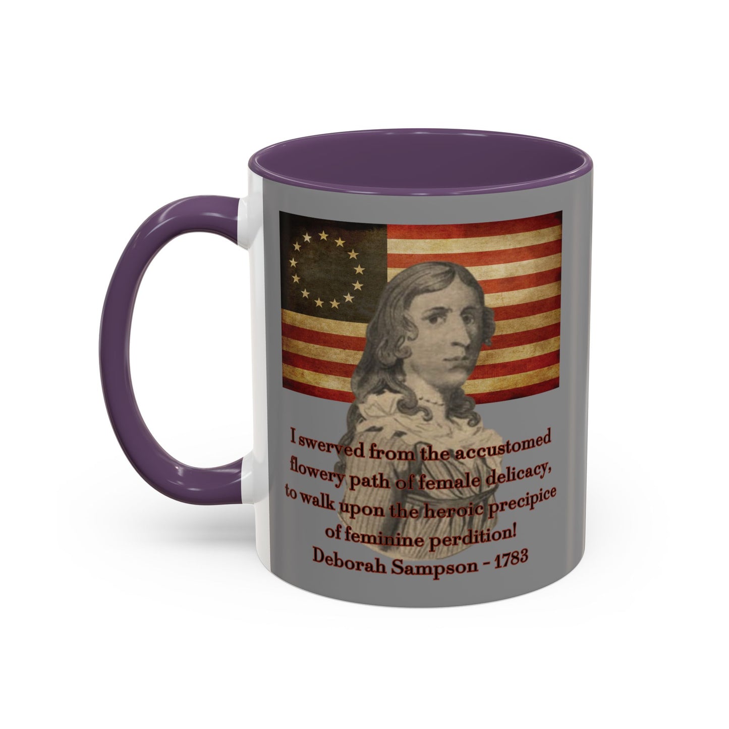 Deborah Sampson, America's Mulan Grey Accent Mug by theGreenDragonTavern.shop