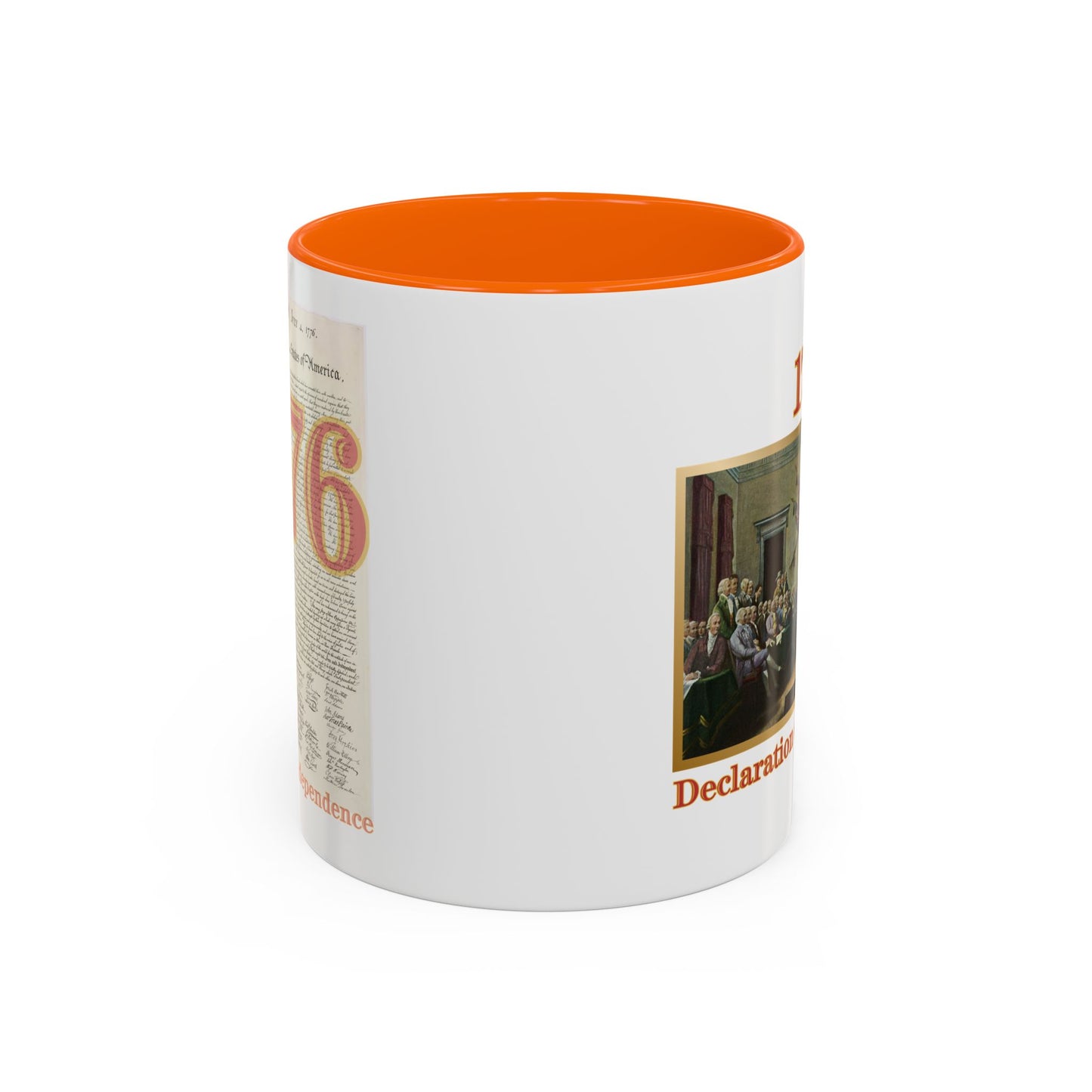 Declaration of Independence White Accent Mug by theGreenDragonTavern.shop