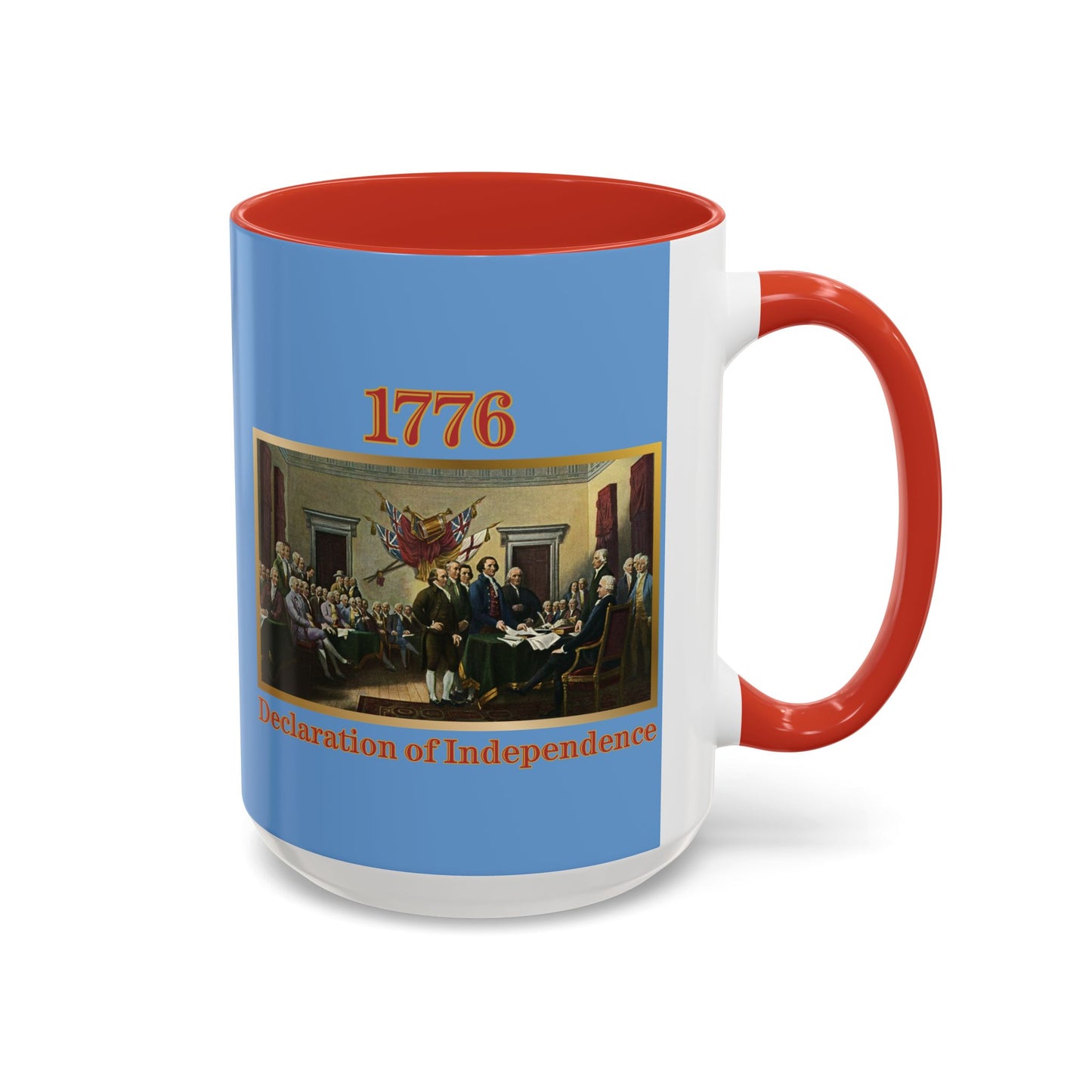 Declaration of Independence Light Blue Accent Mug by theGreenDragonTavern.shop