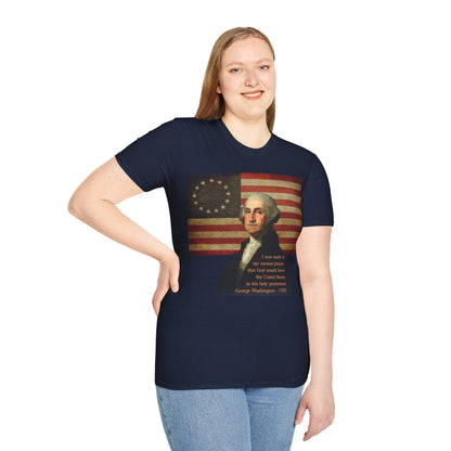 Washington's Earnest Prayer Dark colors Unisex T-Shirt by theGreenDragonTavern.shop
