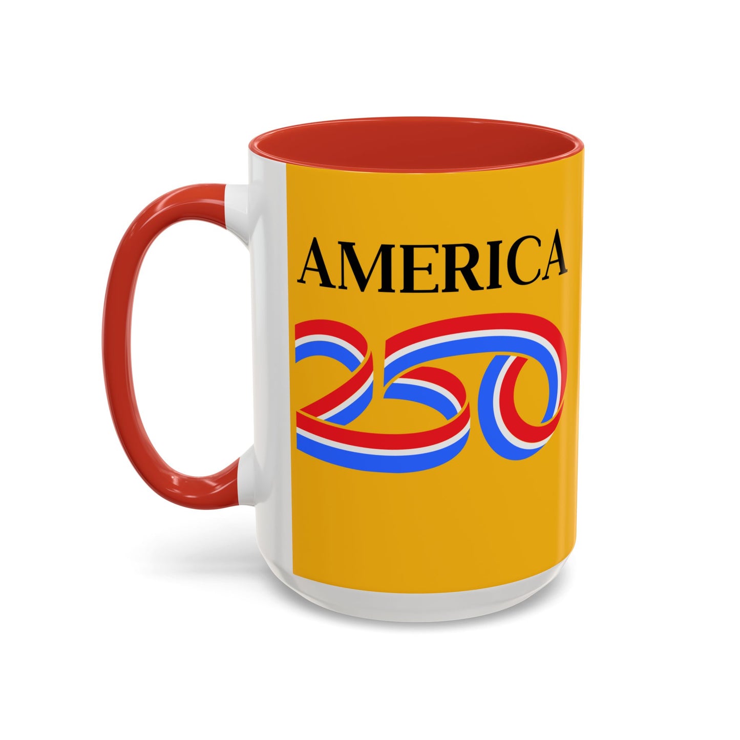 America 250 Yellow Accent Mug by theGreenDragonTavern.shop