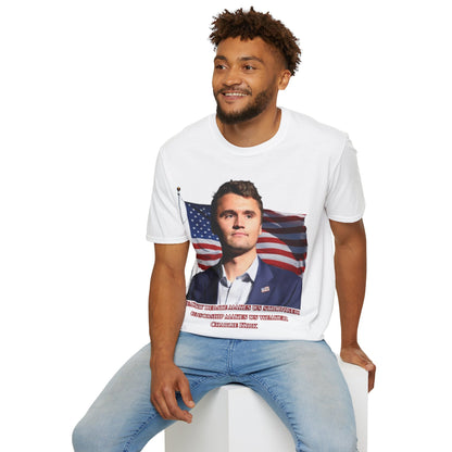 Charlie Kirk, Healthy Debate Light colors Unisex T-Shirt by theGreenDragonTavern.shop