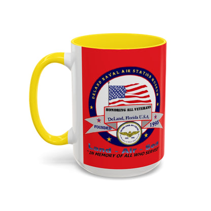 DNASM 2-sided, Founding & Student Art Red Accent Mug by theGreenDragonTavern.shop