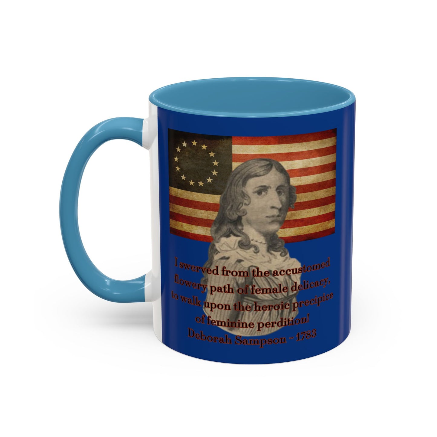 Deborah Sampson, America's Mulan Dark Blue Accent Mug by theGreenDragonTavern.shop