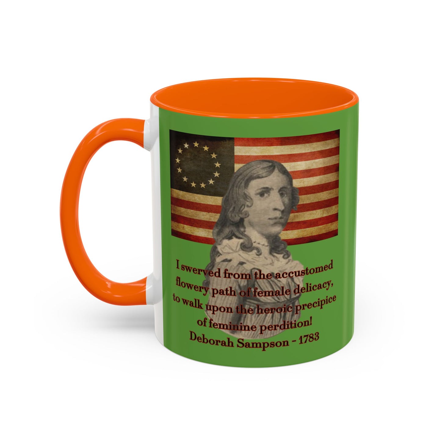 Deborah Sampson, America's Mulan Green Accent Mug by theGreenDragonTavern.shop