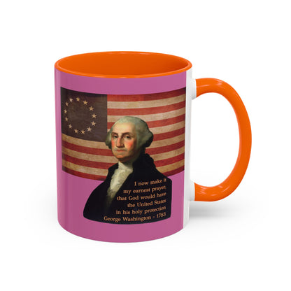 Washington's Earnest Prayer Pink Accent Mug by theGreenDragonTavern.shop