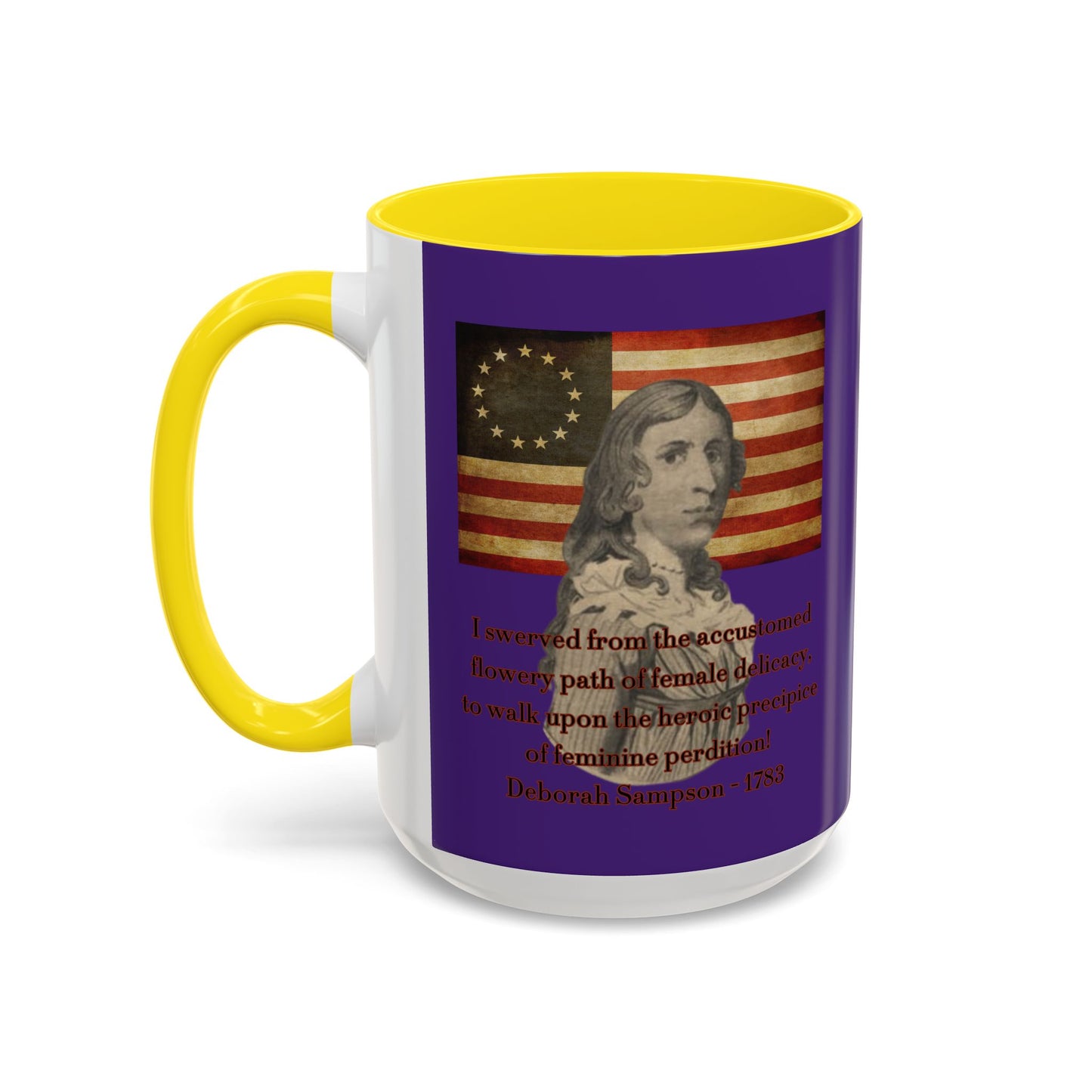 Deborah Sampson, America's Mulan Dark Purple Accent Mug by theGreenDragonTavern.shop