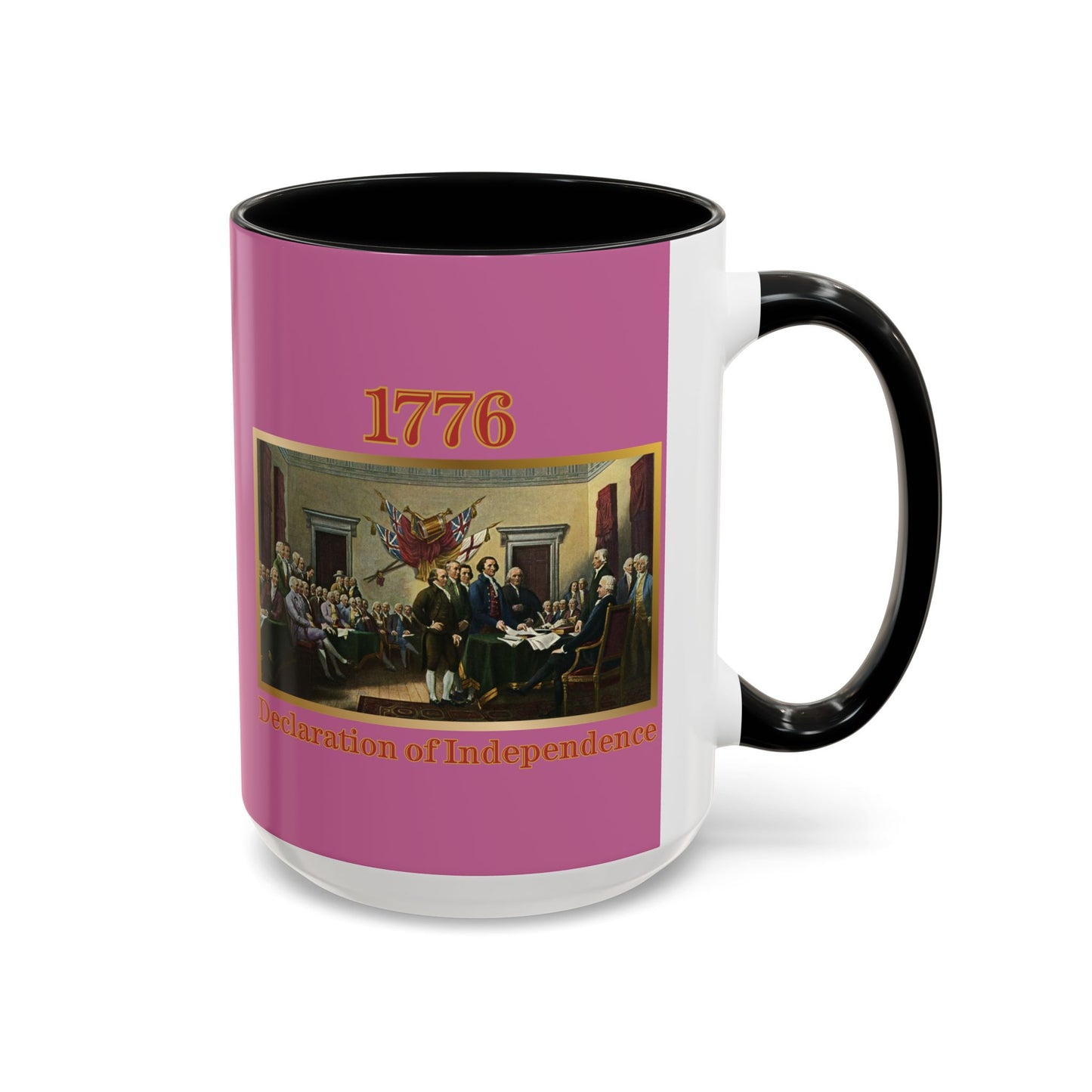 Declaration of Independence Pink Accent Mug by theGreenDragonTavern.shop