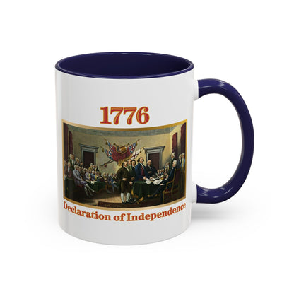 Declaration of Independence White Accent Mug by theGreenDragonTavern.shop