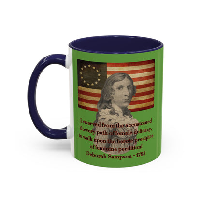 Deborah Sampson, America's Mulan Green Accent Mug by theGreenDragonTavern.shop