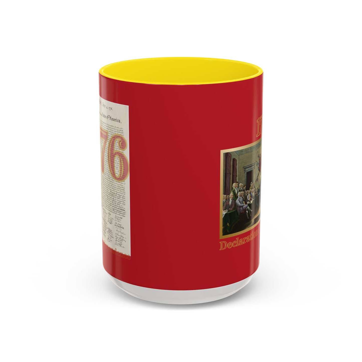 Declaration of Independence Red Accent Mug by theGreenDragonTavern.shop