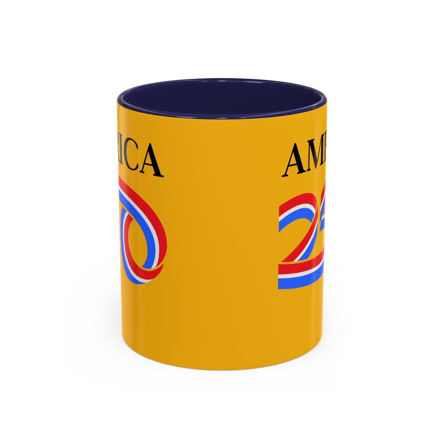 America 250 Yellow Accent Mug by theGreenDragonTavern.shop