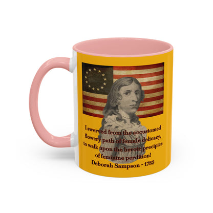 Deborah Sampson, America's Mulan Yellow Accent Mug by theGreenDragonTavern.shop