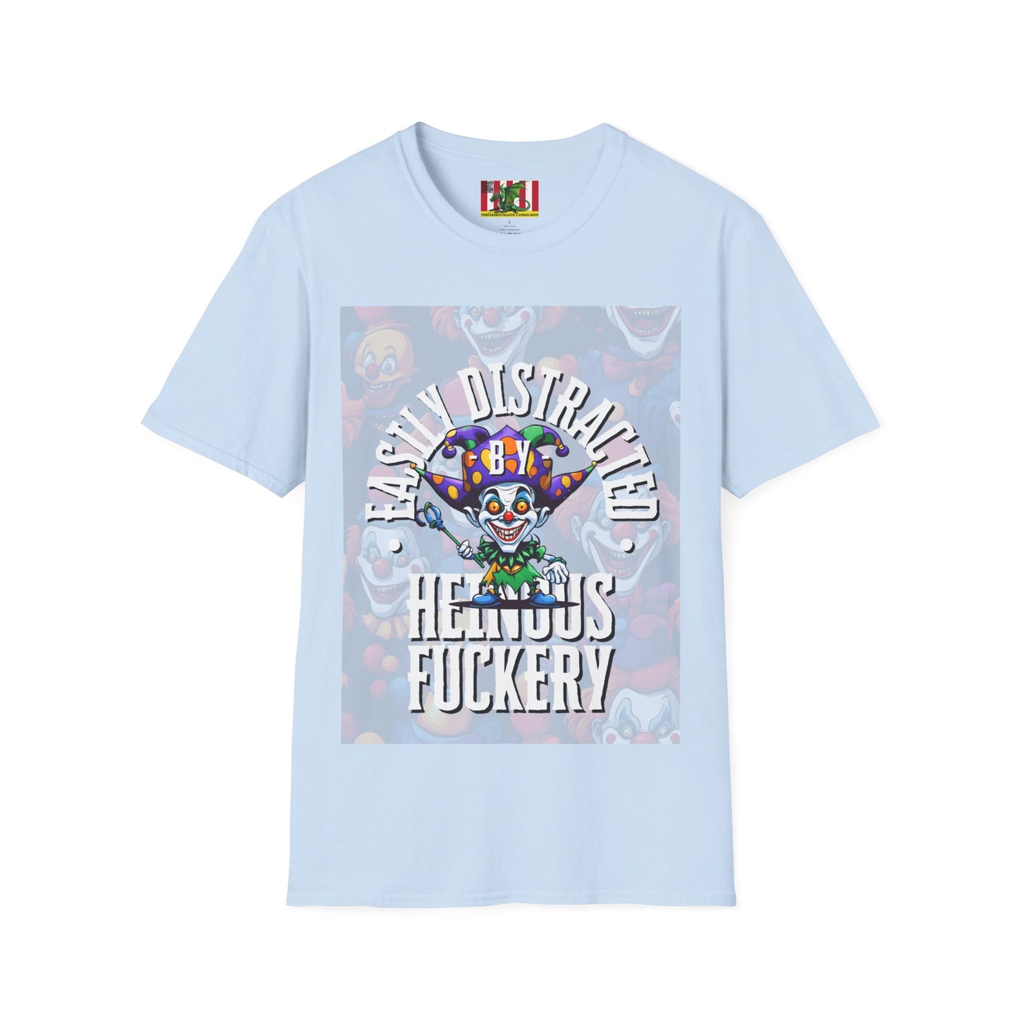 Easily Distracted by Heinous Fuckery Little Jincs Light colors Unisex T-Shirt by theGreenDragonTavern.shop