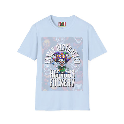 Easily Distracted by Heinous Fuckery Little Jincs Light colors Unisex T-Shirt by theGreenDragonTavern.shop