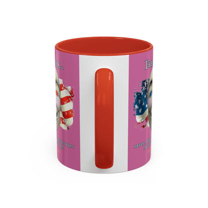 Ronald Reagan Freedom Vendetta Pink Accent Mug by theGreenDragonTavern.shop